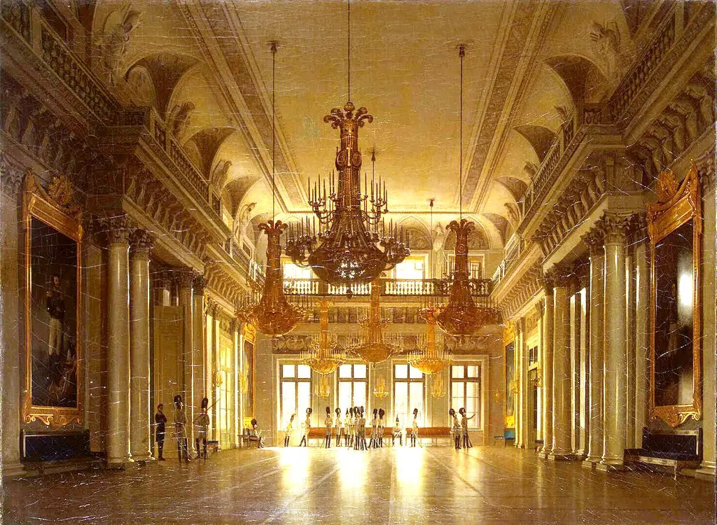 View of the Fieldmarshals' Hall in the Winter Palace, by Sergey Zaryanko