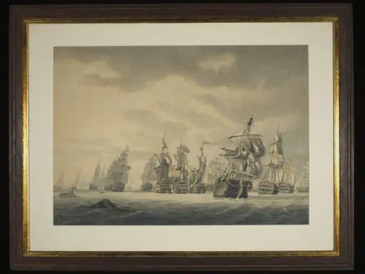 Battle of Cape St. Vincent, Commodore Nelson capturing the San Nicholas and San Josef, by Serres