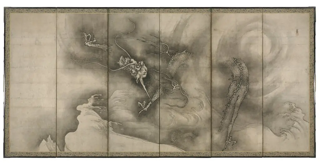 Dragon and Tiger, by Sesson Shūkei