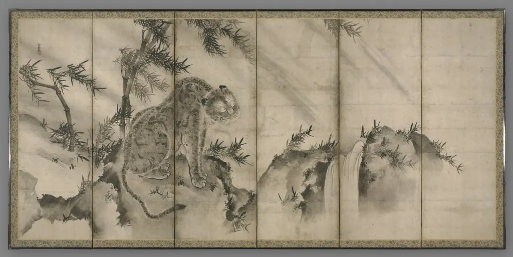 Dragon and Tiger, by Sesson Shūkei