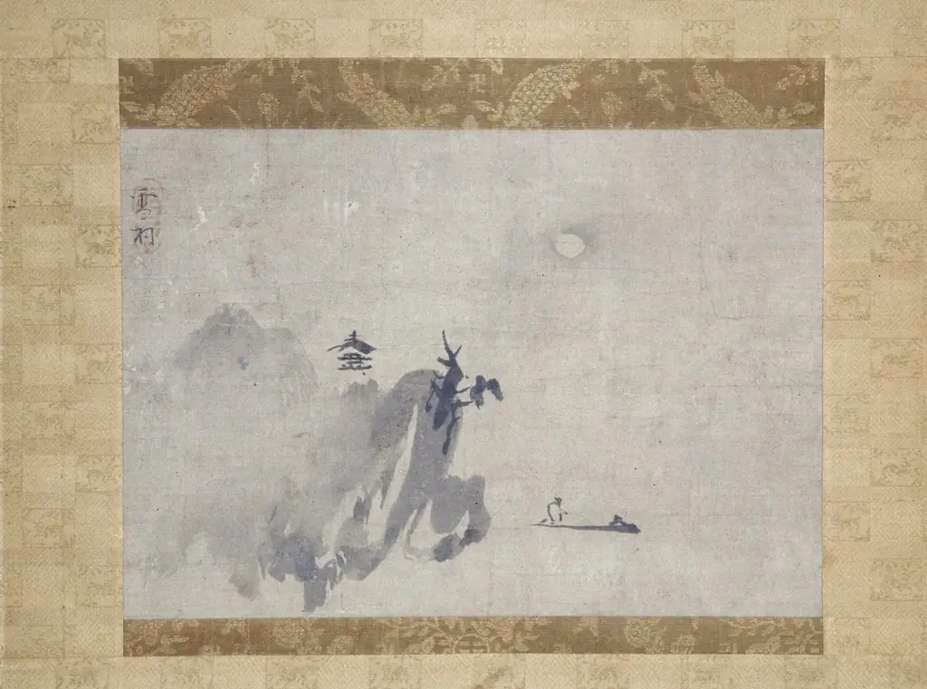 Landscape in Moonlight, by Sesson Shūkei
