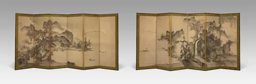 Landscape of the Four Seasons, by Sesson Shūkei