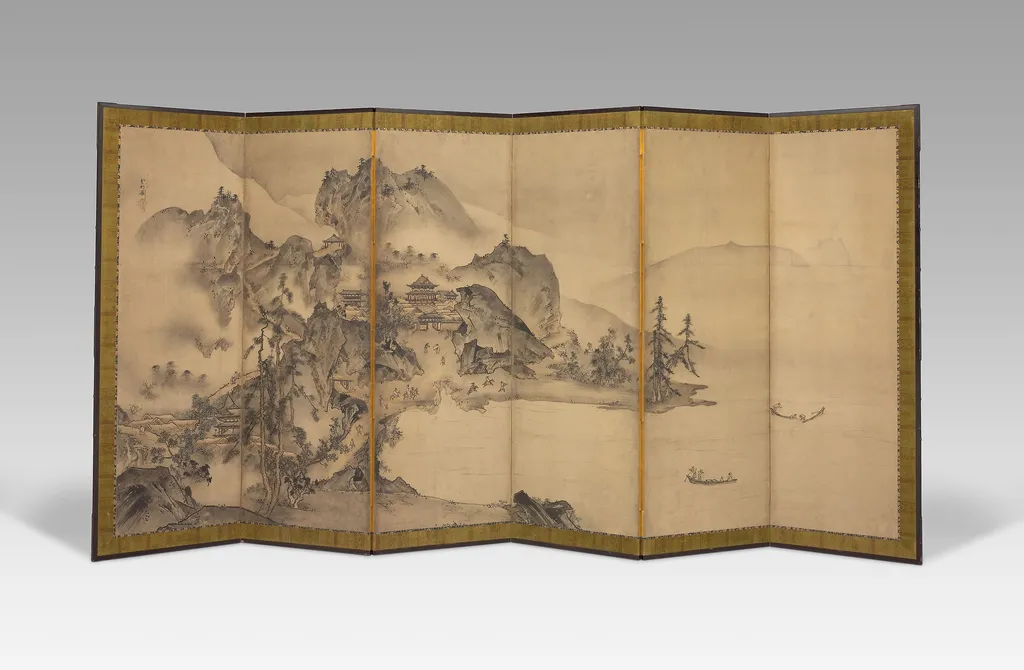 Landscape of the Four Seasons, by Sesson Shūkei, unspecified, 1560