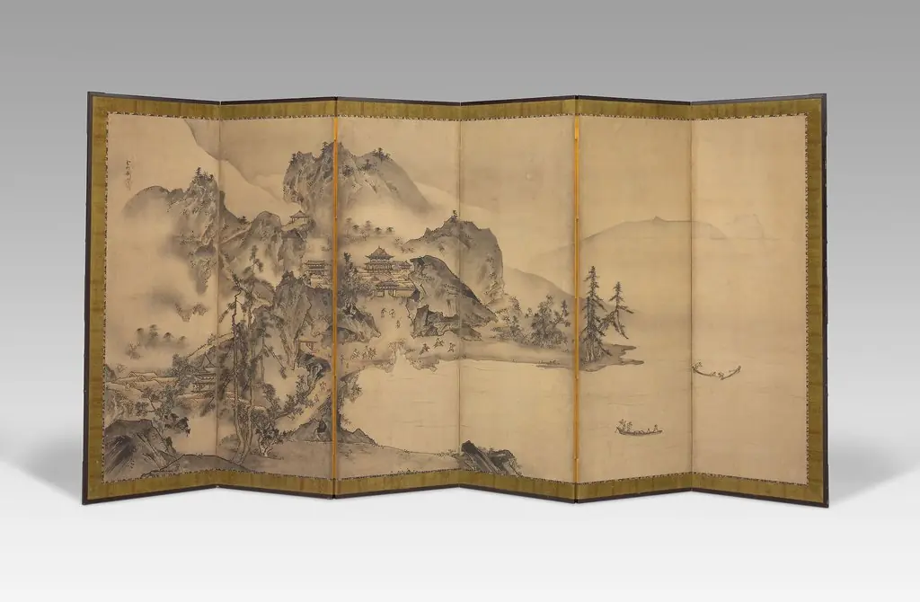 Landscape of the Four Seasons, by Sesson Shūkei