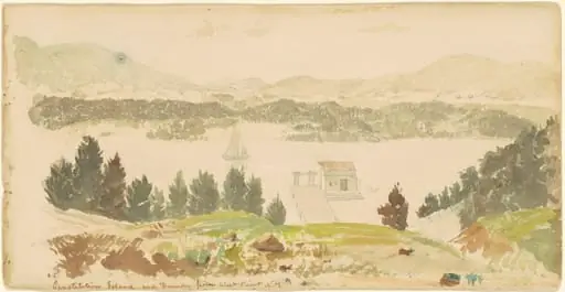 Constitution Island and Foundry from West Point, New York, by Seth Eastman