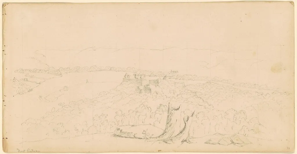 Fort Putnam, by Seth Eastman, graphite, 1837