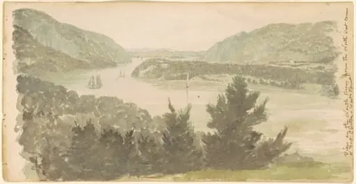View of the North River from the North West Corner of Fort Clinton—West Point, by Seth Eastman