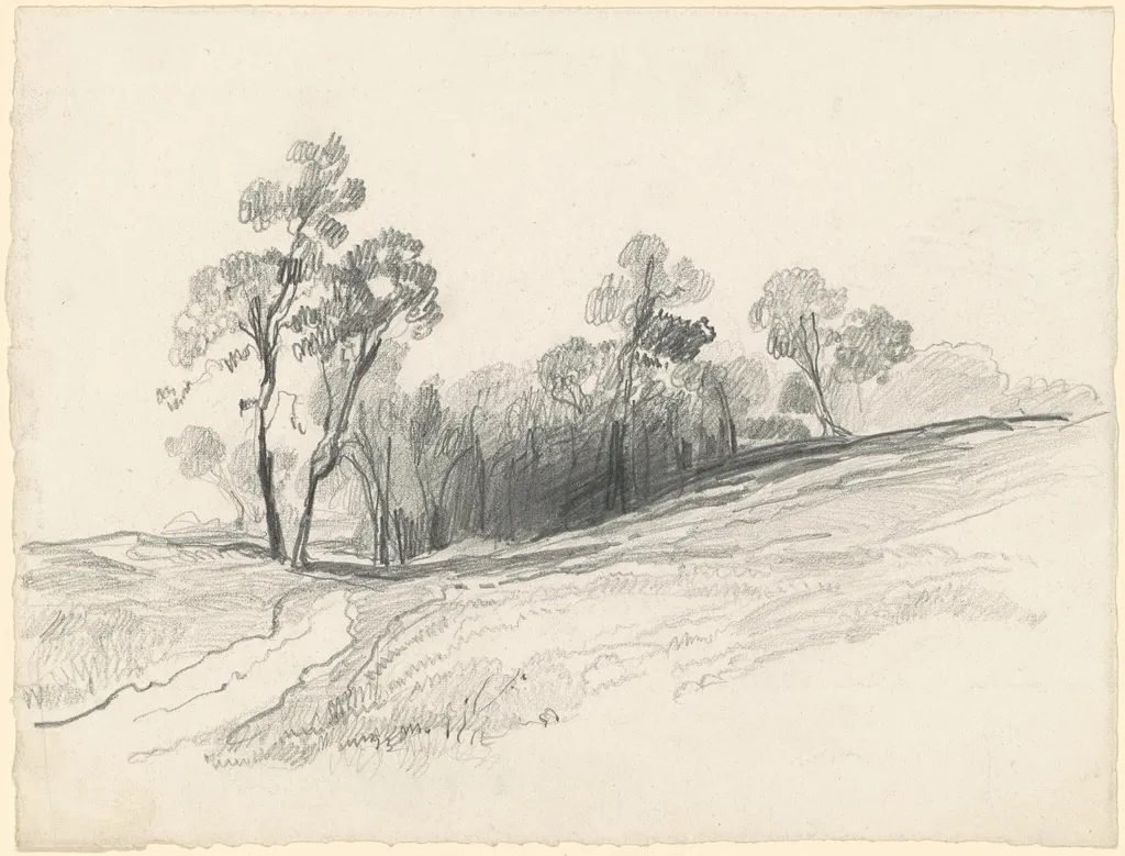 Landscape, by Seth Wells Cheney, graphite, 1838