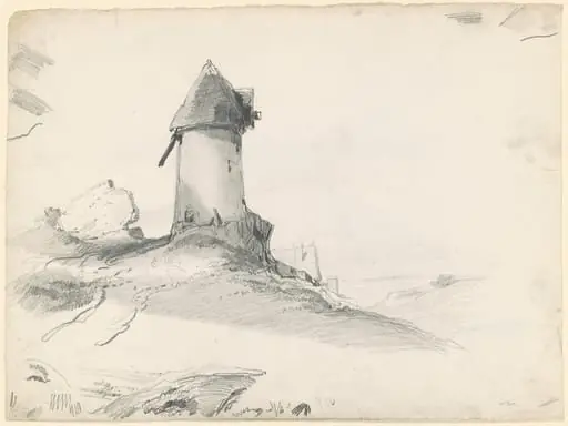 Landscape with Mill, by Seth Wells Cheney