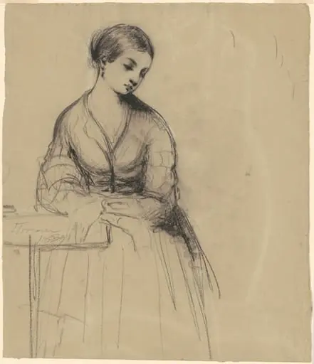 Young Woman, Florence [recto], by Seth Wells Cheney