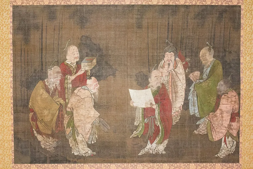 筆者不詳 竹林七賢図|Seven Sages of the Bamboo Grove, ink, 1741