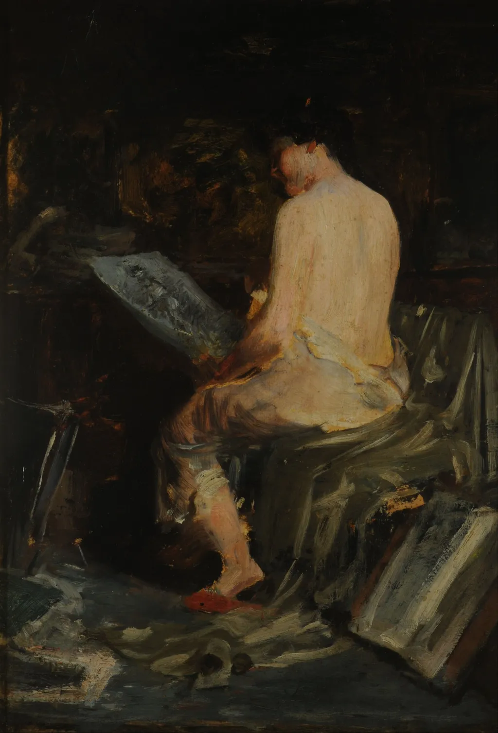 After laying, by Severo Rodríguez Etchart, oil, 1900