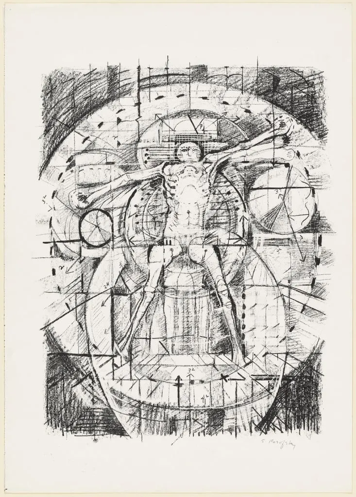Untitled, by Seymour Rosofsky, ink, 1960
