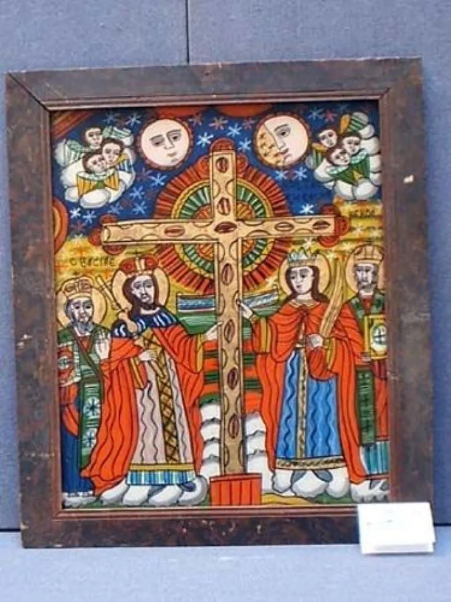 Sfinții Împărați Constantin și Elena cu Sfântul Vasile și Sfântul Nicolae, 1850
