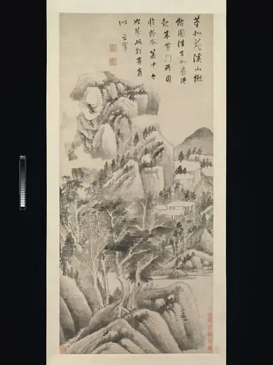 明  董其昌  溪山樾館圖  軸|Shaded Dwellings among Streams and Mountains