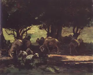 Sheep herd, by Gyula Aggházy
