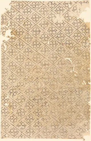 Sheet with Flower and Diamond Pattern