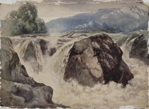 A Waterfall, by Sheldon Burrows Adams