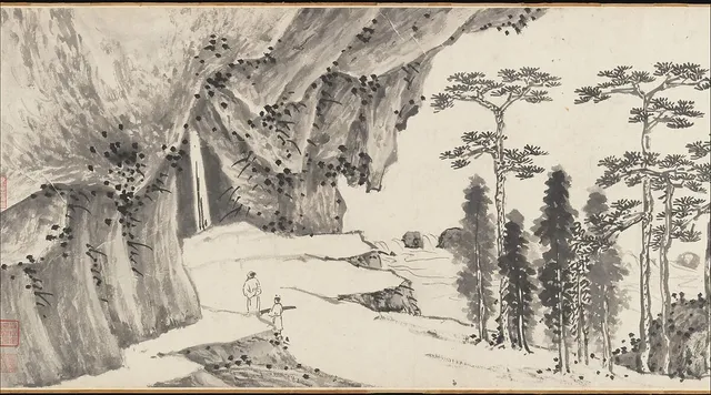 明   沈周 ， 文徵明	合璧山水圖    卷|Joint Landscape