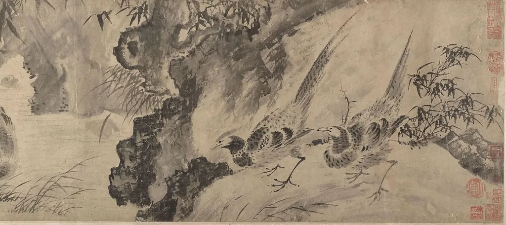明/清 佚名 仿沈周 蘆雁花卉圖 卷|Marsh Scene with Birds, by Shen Zhou, ink, 1468