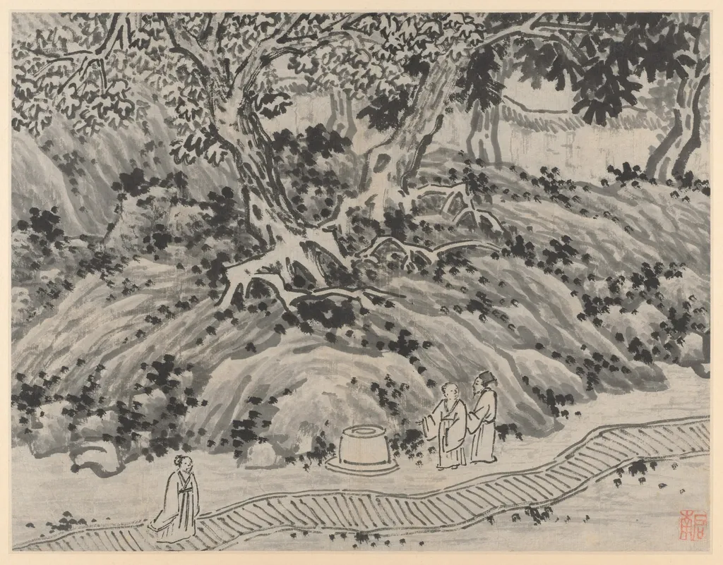 The Fool's Spring, from Twelve Views of Tiger Hill, Suzhou, by Shen Zhou, unspecified, 1500