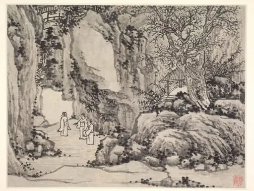 The Sword Spring, Tiger Hill, from Twelve Views of Tiger Hill, Suzhou, by Shen Zhou