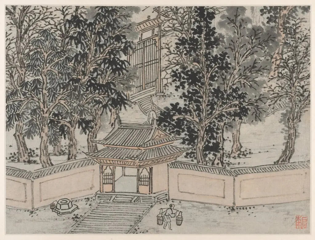Tiger-Flight Spring at the Back Gate, from Twelve Views of Tiger Hill, Suzhou, by Shen Zhou