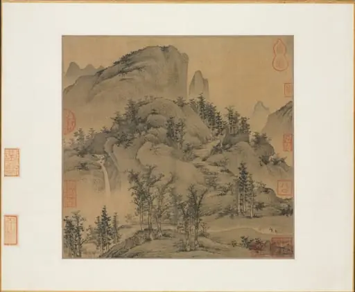 Travelers in Autumn Mountains, by Sheng Mao