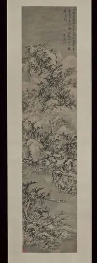 明   史忠   雪景山水圖   軸|Winter landscape with fisherman