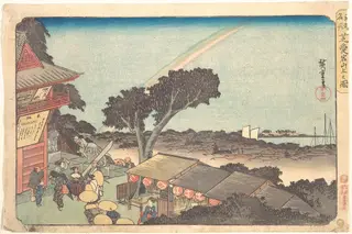東都名所　芝愛宕山上の図|Shiba Atago Sanjo no Zu, by Utagawa Hiroshige