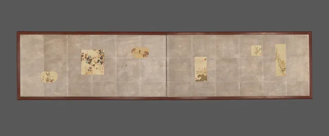 Folding Screen for Tea Ceremony with Six Bird-and-Flower Paintings