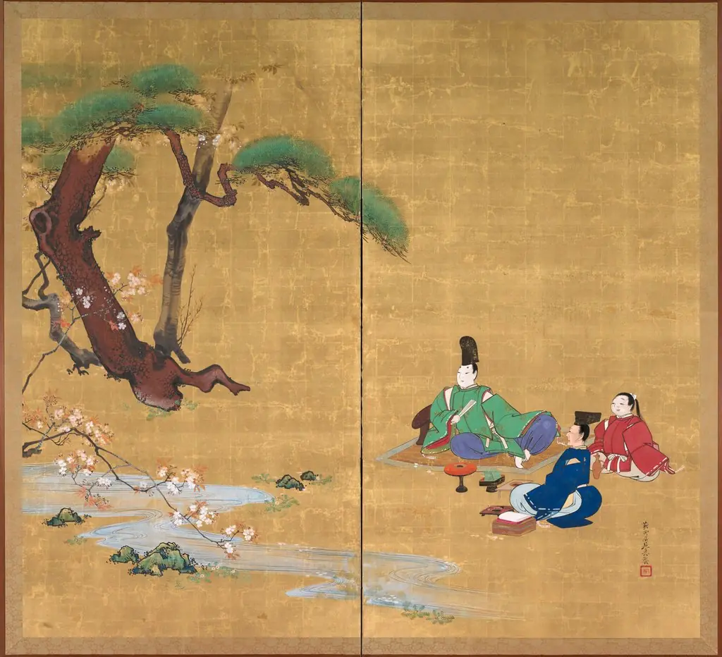 Nagisa Palace from the Tales of Ise, by Shibata Zeshin