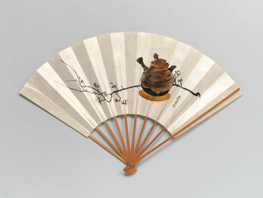 Plum Branch and Teapot, by Shibata Zeshin, unspecified