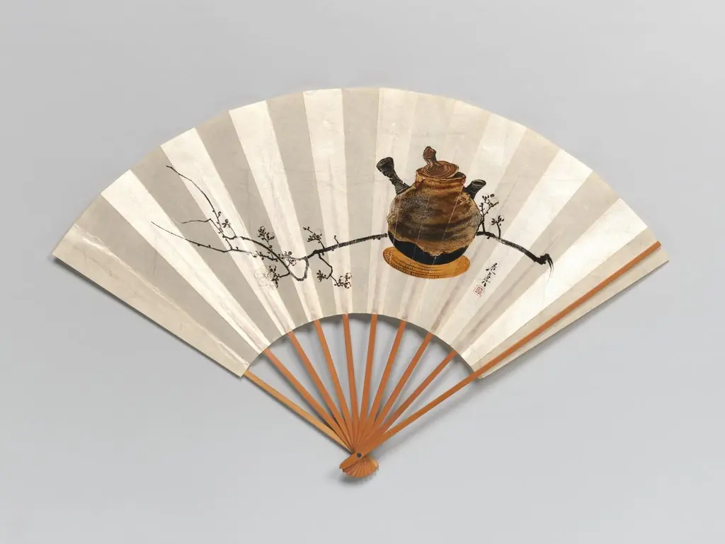 Plum Branch and Teapot, by Shibata Zeshin