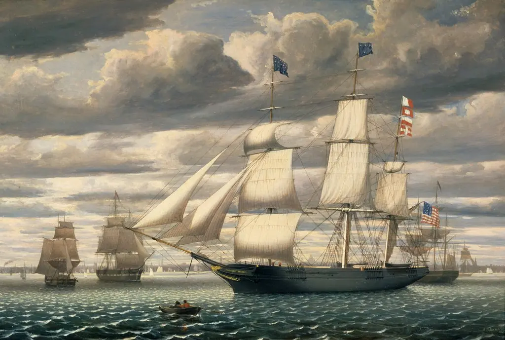 Ship Southern Cross in Boston Harbor, 1851