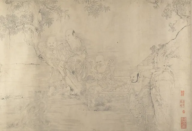 清   佚名   倣石濤   十六羅漢圖   卷|(Copy after) The Sixteen Luohans