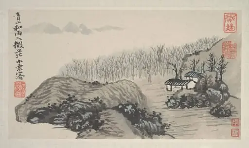 清 石濤(朱若極) 四季山水圖 冊|Landscapes of the Four Seasons, by Shitao