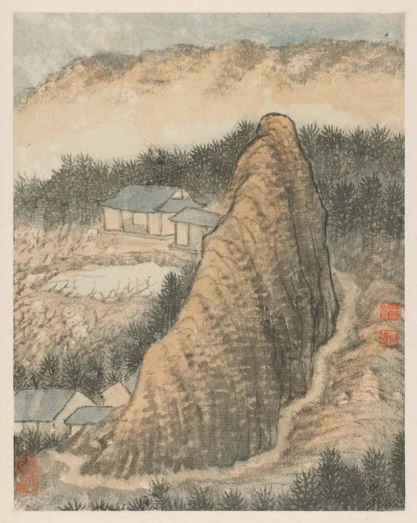 Reminiscences of Qinhuai River, by Shitao, 1674