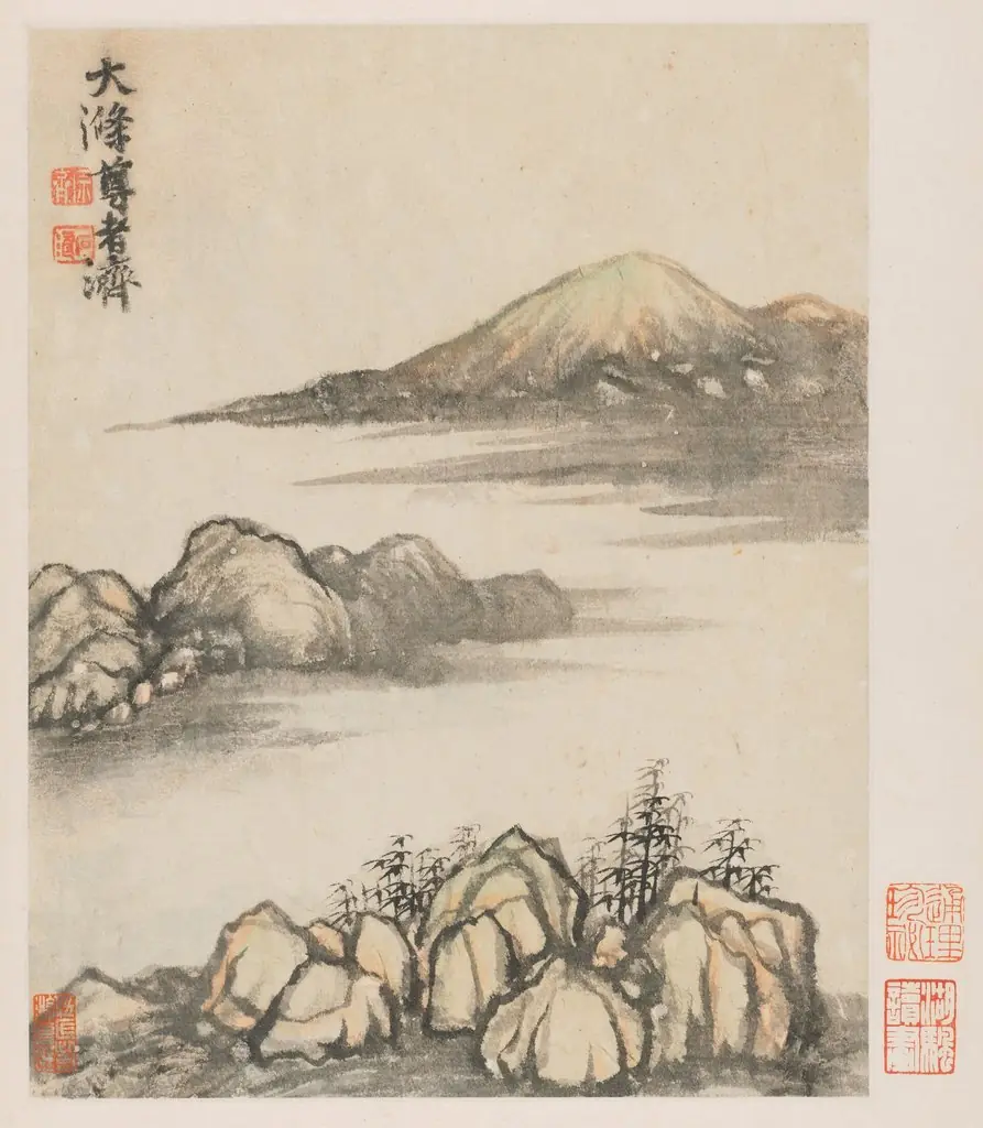Reminiscences of Qinhuai River, by Shitao, 1674