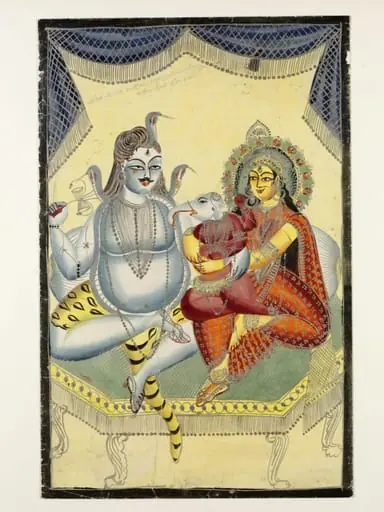Shiva and Parvati with Ganesha