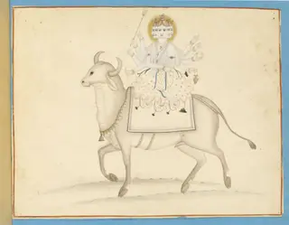 Shiva riding on Nandi