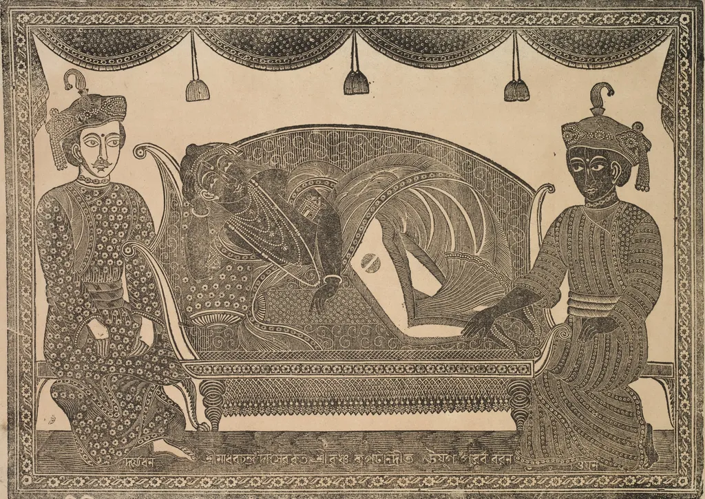 Kalighat Painting, by Shri Gobinda Chandra Roy, 1890
