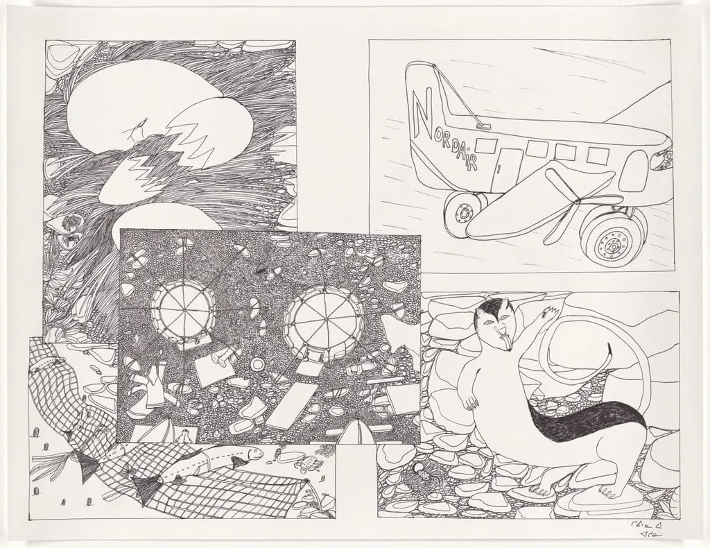 Untitled, by Shuvinai Ashoona, ink, 2006