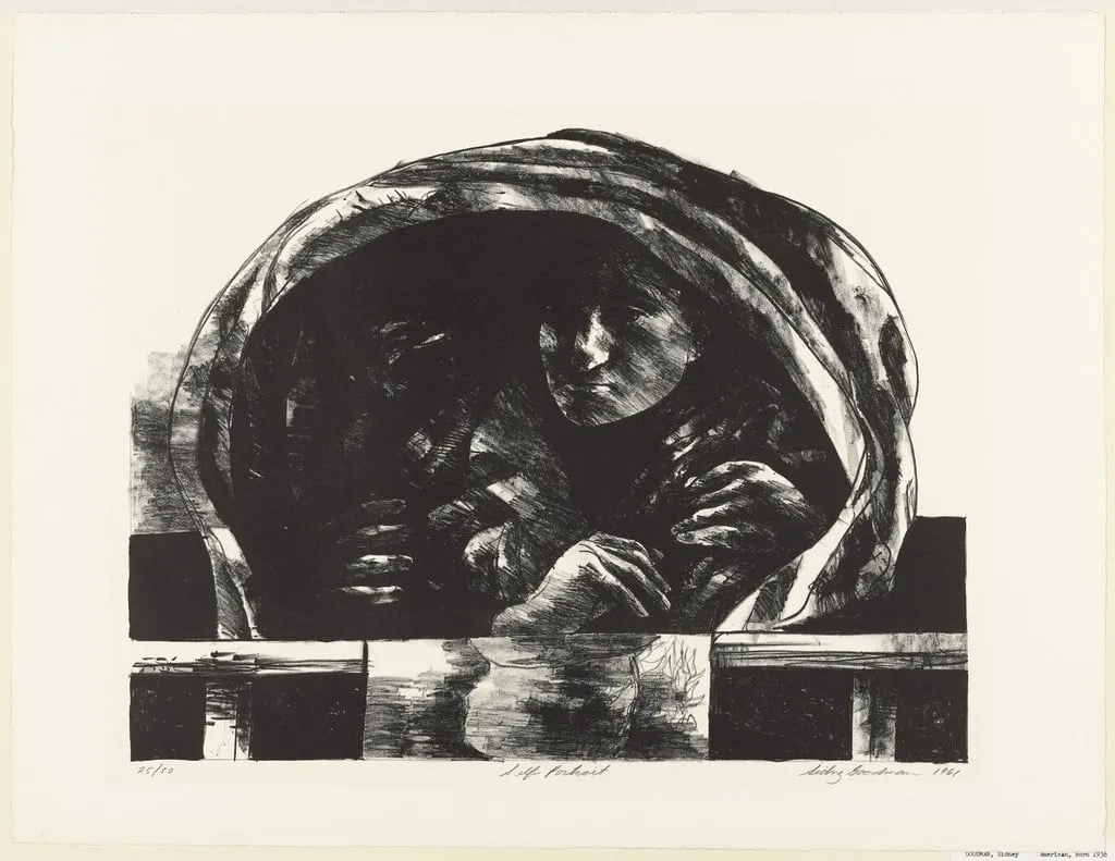 Untitled, by Sidney Goodman, ink, 1961