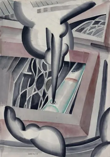 A Railway Engine, by Sidney Hunt