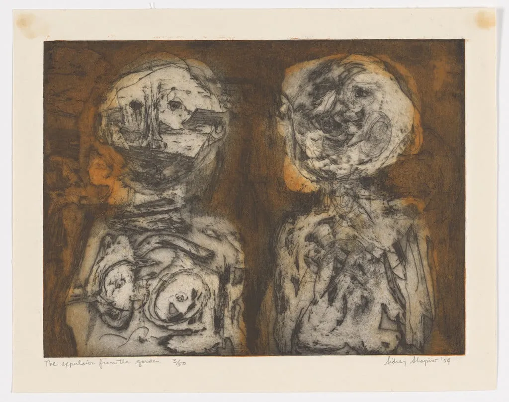 Untitled, by Sidney Shapiro, ink, 1954