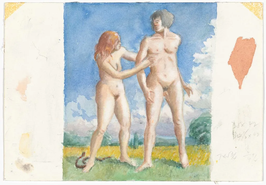 Untitled, by Sidney Tillim, watercolor, 1970