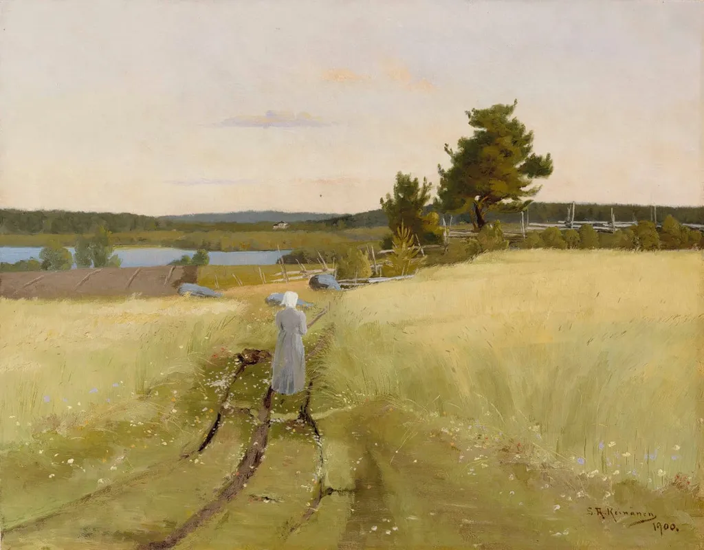 Haminalahti, emäntä polulla, by Sigfrid August Keinänen, unspecified