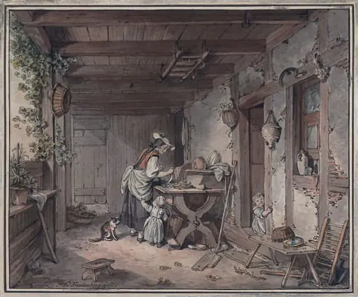 A Swiss Cottage Scene, by Sigismond Freudeberg
