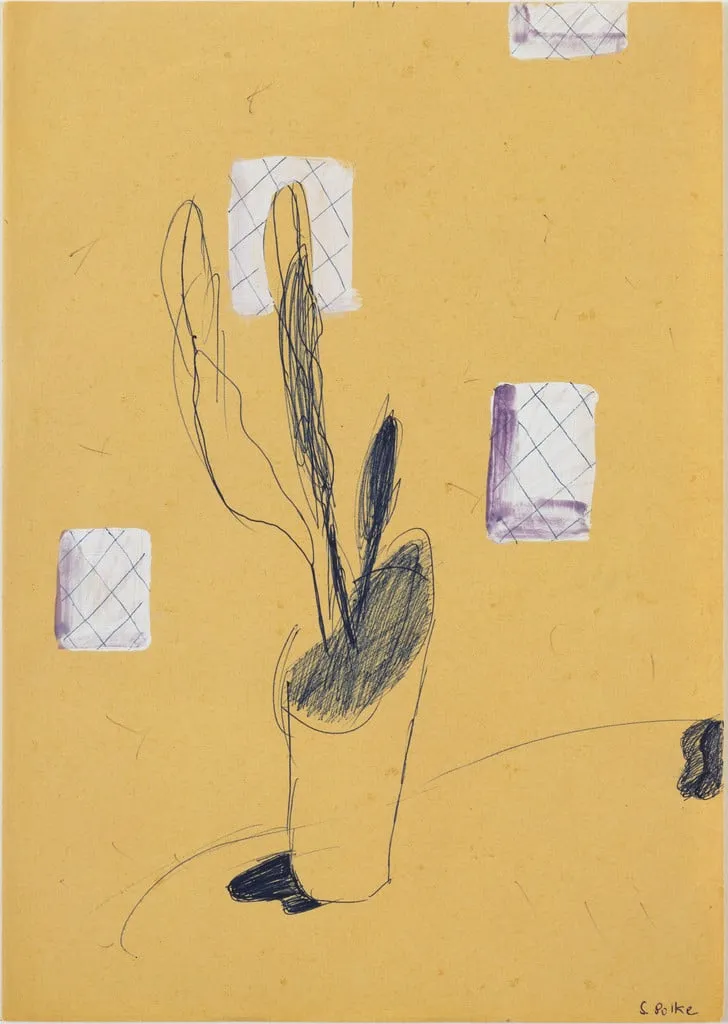 Untitled, by Sigmar Polke, gouache, 1964